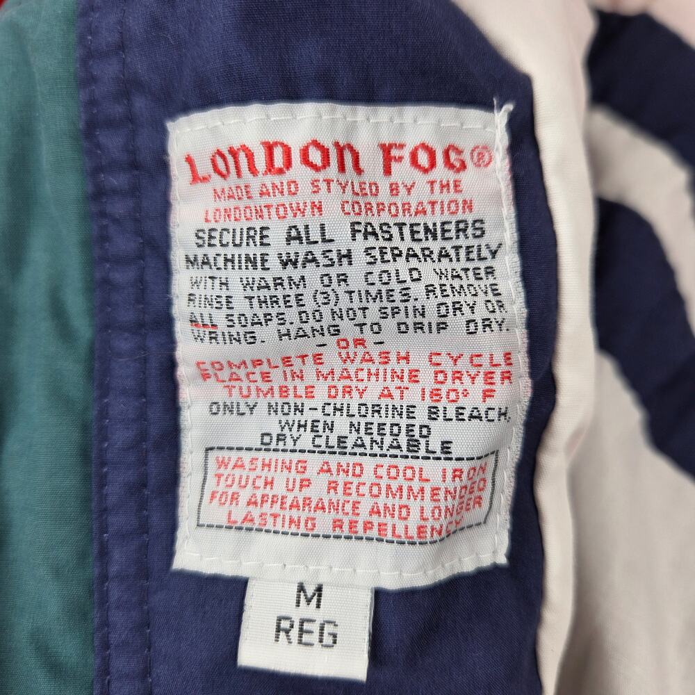 London Fog FOG Vintage Sailing Jacket Windbreaker Hooded Korea Mens M - Picture 5 of 16